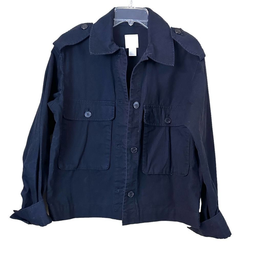 H&M Black Cargo Utility Jacket Size XS-Medium